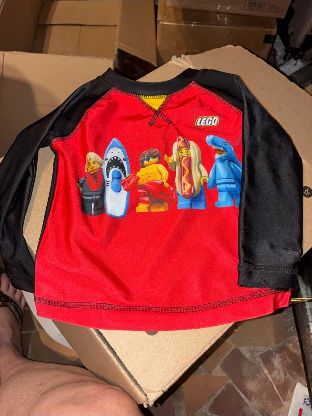 Lego Red and Black Kids Two-Piece Swim Set
